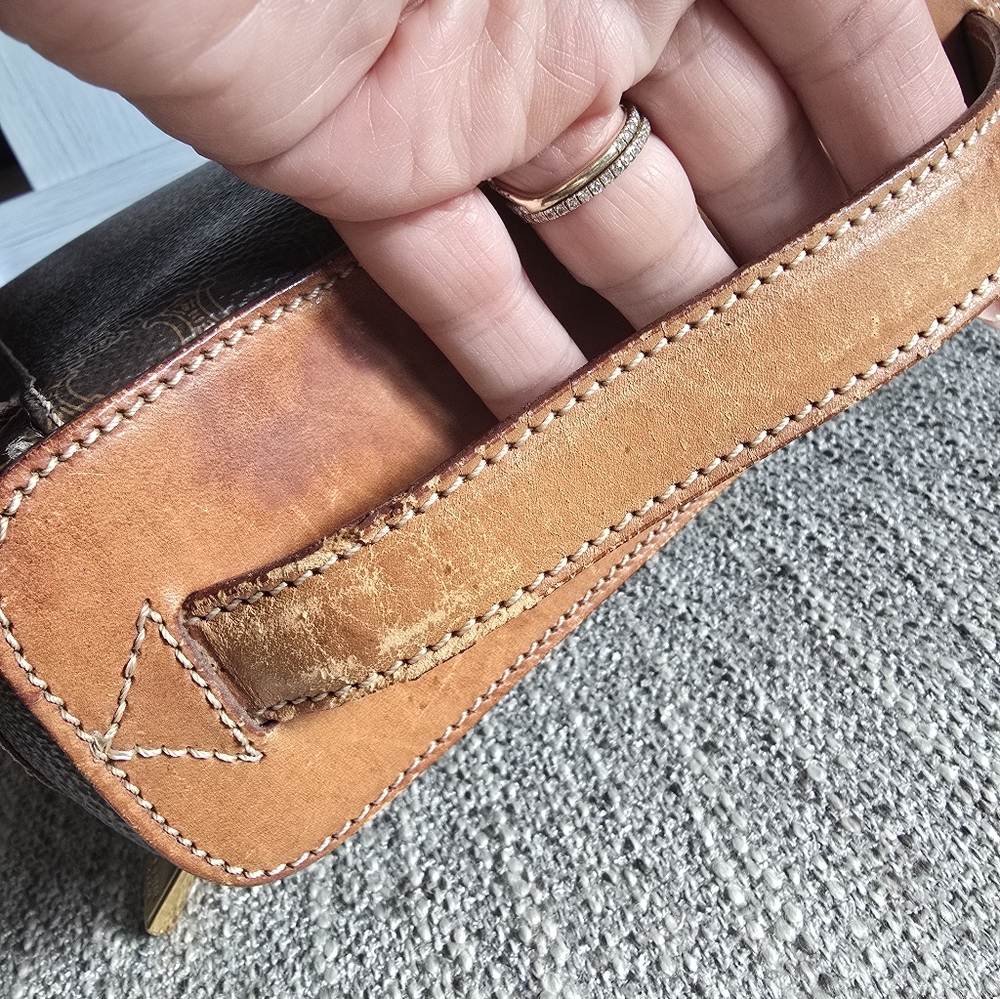 Authentic Celine Brown and Tan Coated Canvas Vanity Handbag - Picture 15 of 15